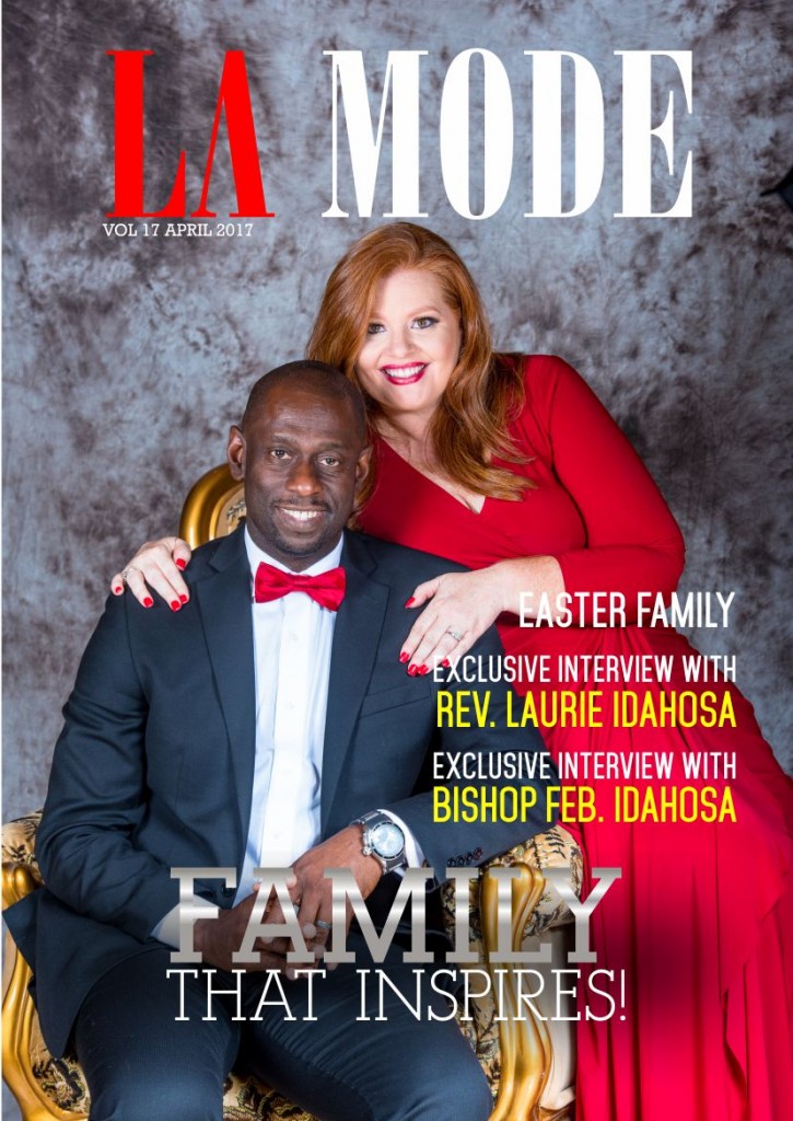 Bishop Feb Idahosa and his Lovely Wife and Kids Featured in La Mode Magazine [photos]