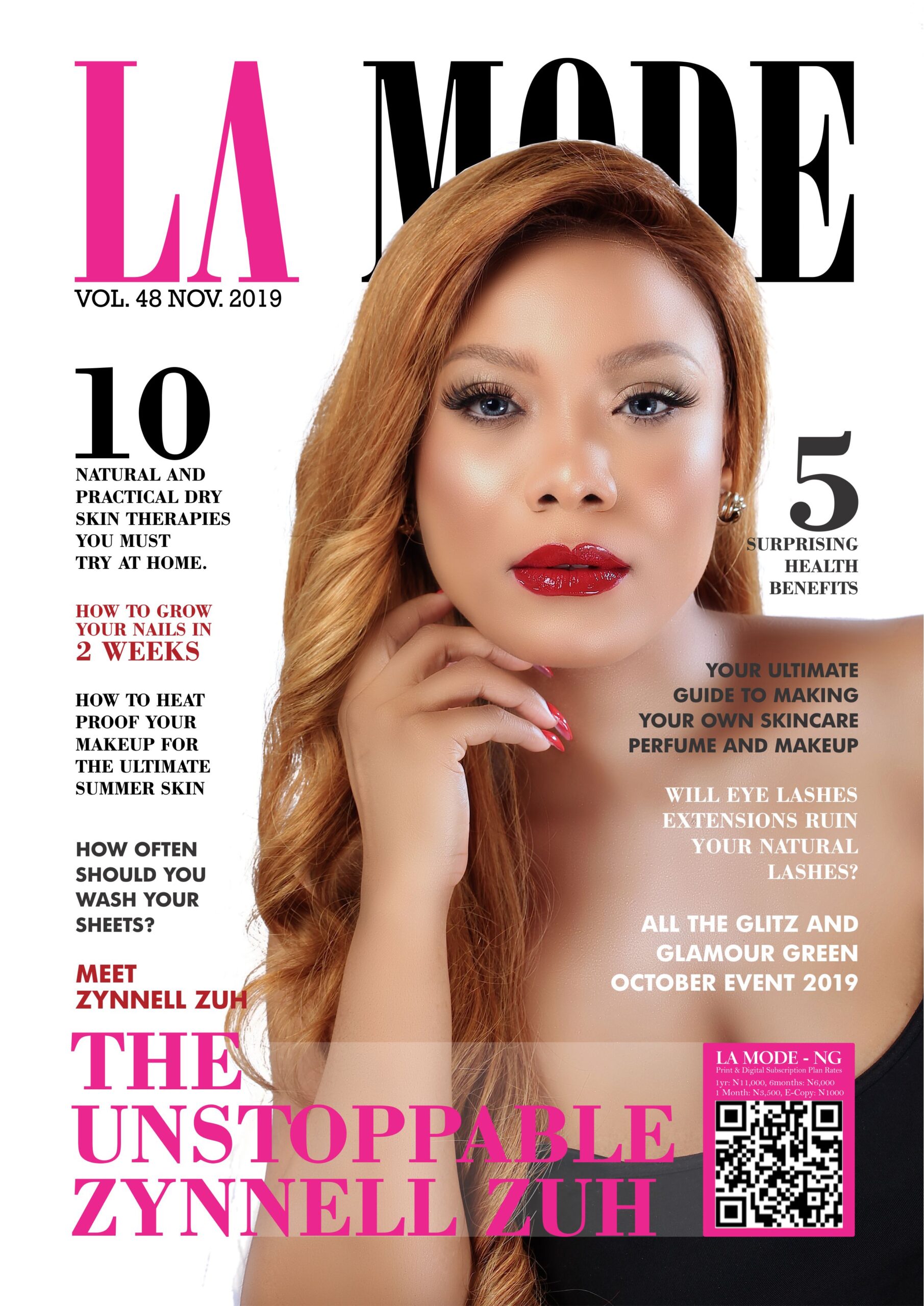 The 48th edition of La Mode Magazine featuring Zynnell Zuh.