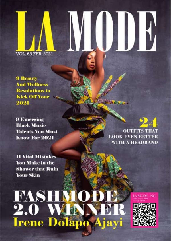 The 63rd edition of La Mode Magazine featuring FashMode Season Two Winner, Irene Dolapo Ajayi.