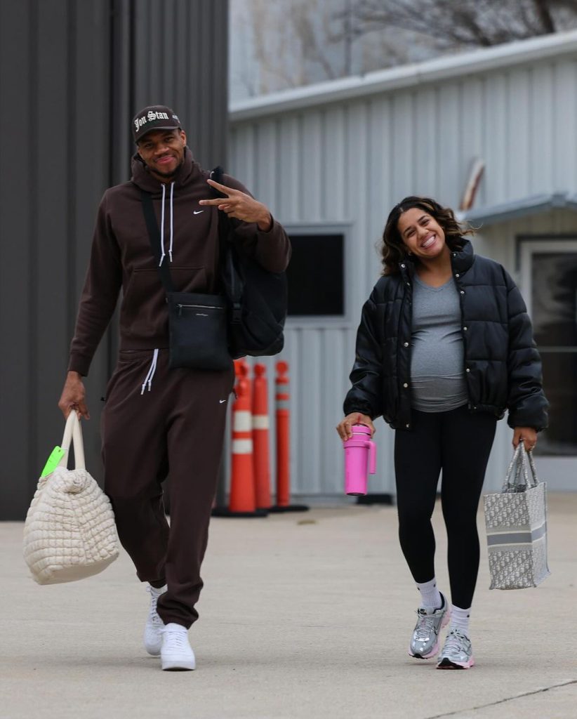 Giannis Antetokounmpo and his wife Mariah