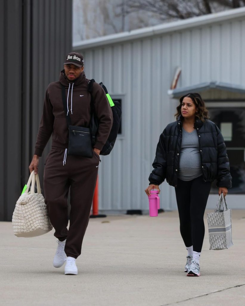 Giannis Antetokounmpo and his wife Mariah