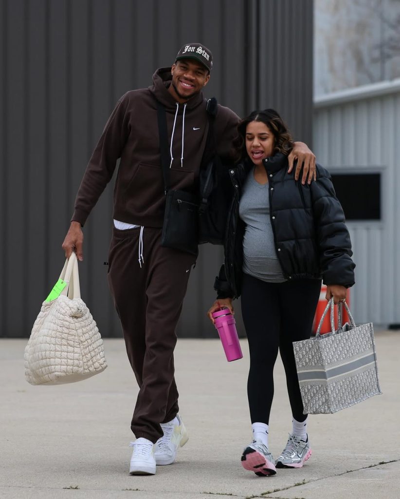 Giannis Antetokounmpo and his wife Mariah