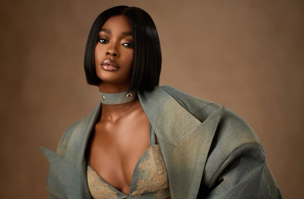 Dede Ashiogwu Stuns in Custom Denim Look at BBNaija Season 10 Reunion
