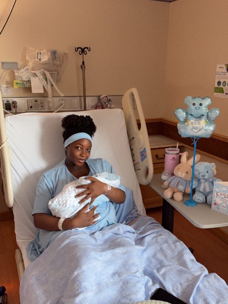 Ini Dima-Okojie baby boy