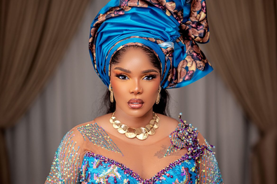 Iyabo Ojo Serves Aso Ebi Perfection in a Turquoise and Purple Masterpiece