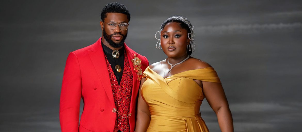 Stan and Blessing Nze Bring Red and Gold Glamour to “19” Premiere